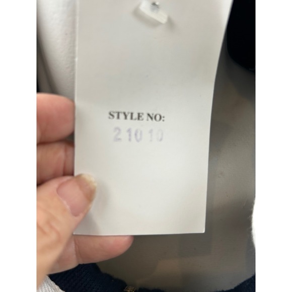 Jason Woman Navy Blue Cotton Zip Up Jacket Nautical Anchor Emblem Size 3X - Picture 9 of 14